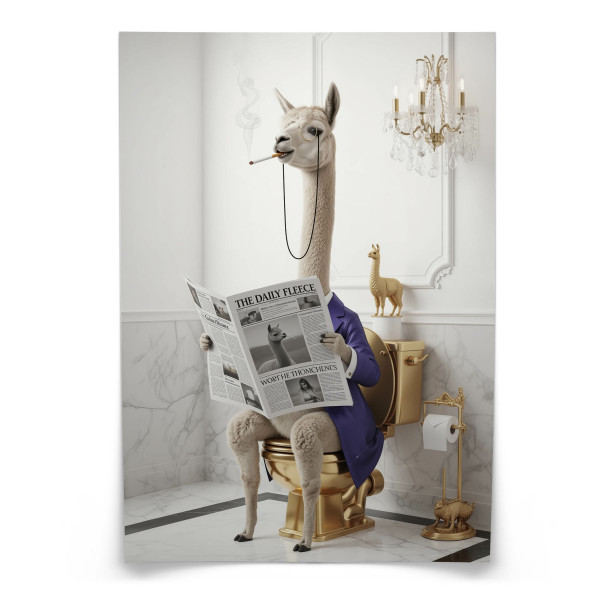 Plakat Lama w toalecie 30x40cm 991857
