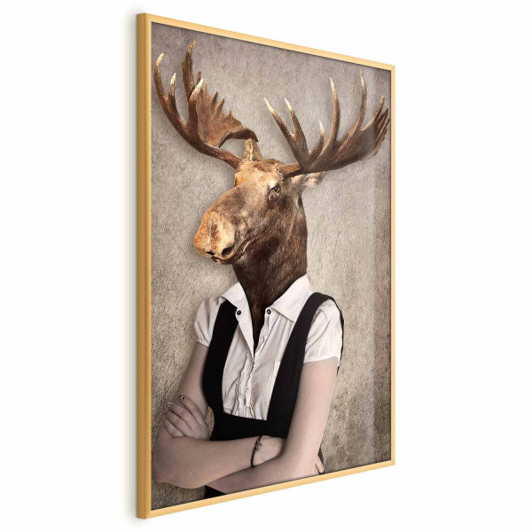 Plakat Łebski łoś 21x30 cm 590717