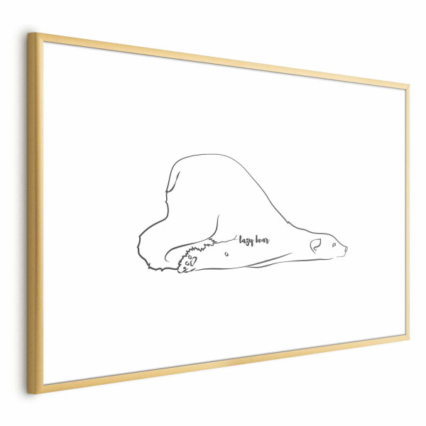 Plakat Leniwy niedźwiedź 30x21 cm 585859