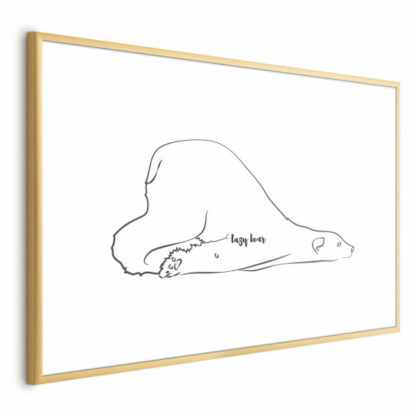 Plakat Leniwy niedźwiedź 90x60 cm 589917