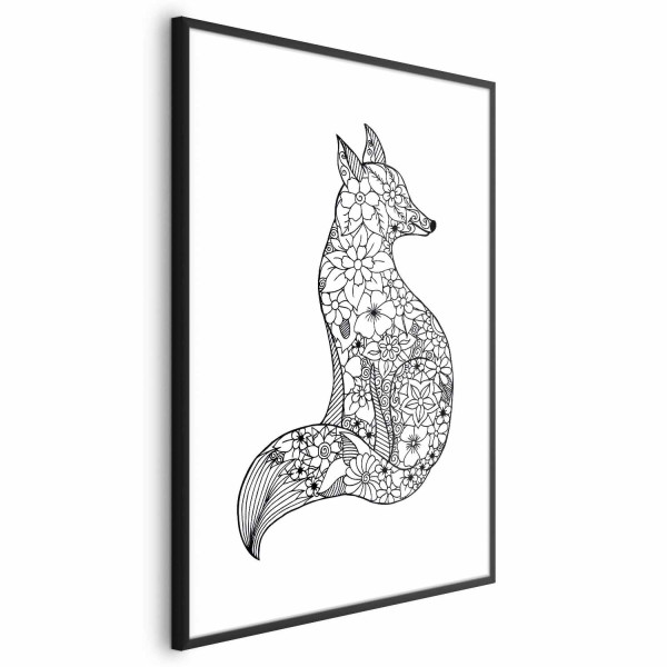 Plakat Lis w kwiaty 29,7x42 cm 581323