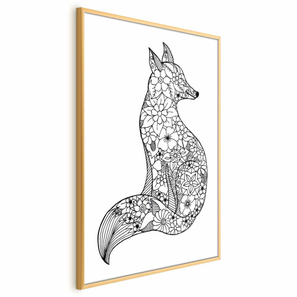 Plakat Lis w kwiaty 29,7x42 cm 586705