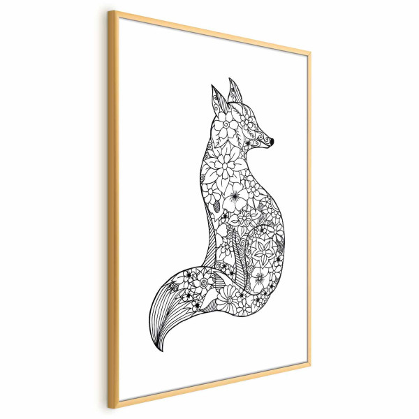 Plakat Lis w kwiaty 29,7x42 cm 590131