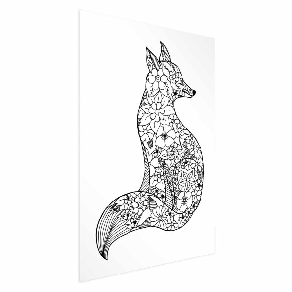 Plakat Lis w kwiaty 40x60 cm 580346