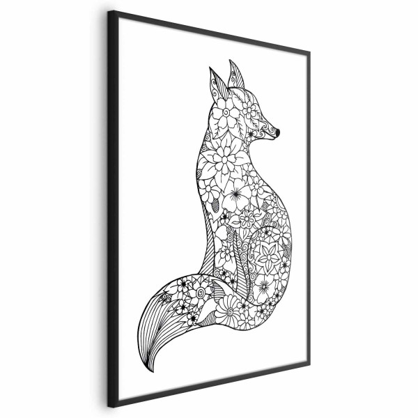Plakat Lis w kwiaty 40x60 cm 589073