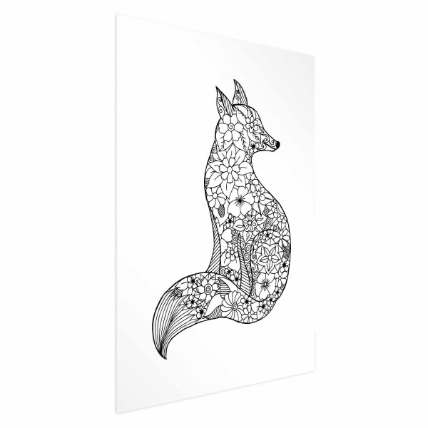 Plakat Lis w kwiaty 60x90 cm 580636