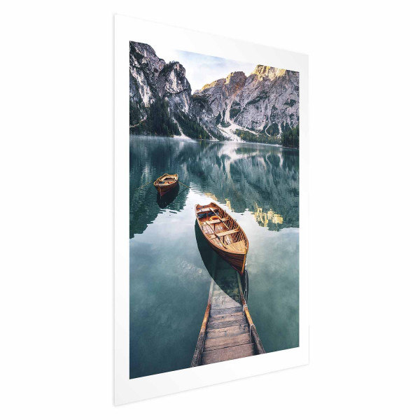 Plakat Łodzie w Dolomitach 21x30 cm 588607