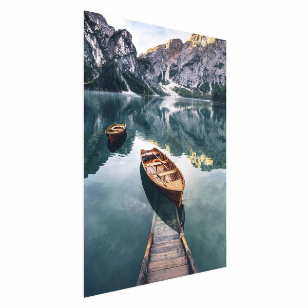 Plakat Łodzie w Dolomitach 29,7x42 cm 581957