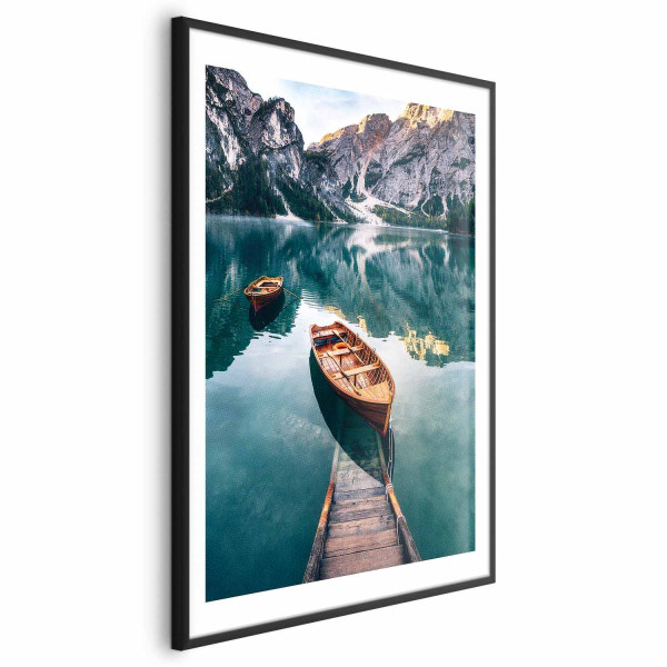 Plakat Łodzie w Dolomitach 40x60 cm 584964