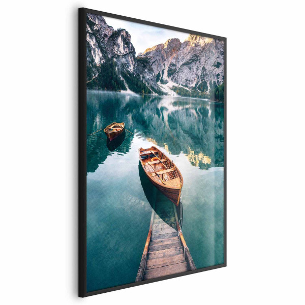 Plakat Łodzie w Dolomitach 40x60 cm 586678