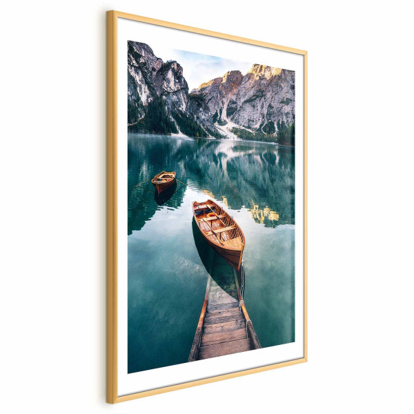 Plakat Łodzie w Dolomitach 60x90 cm 583707