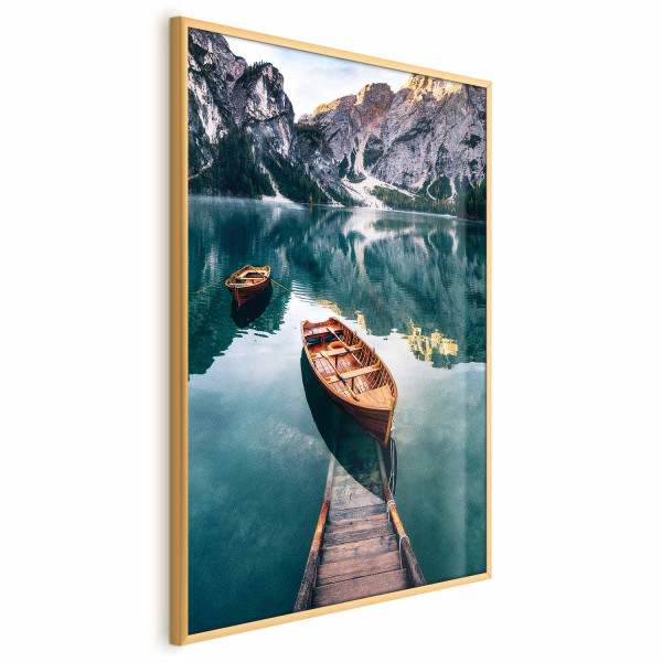 Plakat Łodzie w Dolomitach 60x90 cm 588290