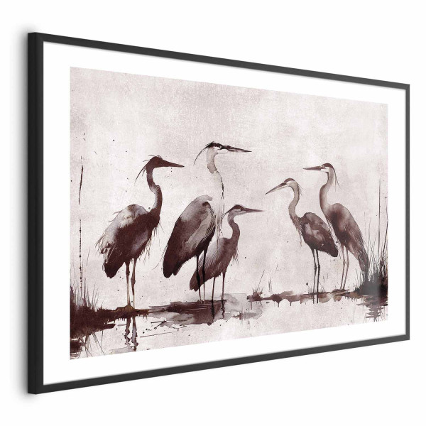 Plakat Malowane czaple 30x21 cm 579305