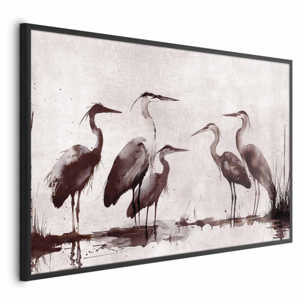 Plakat Malowane czaple 30x21 cm 590395