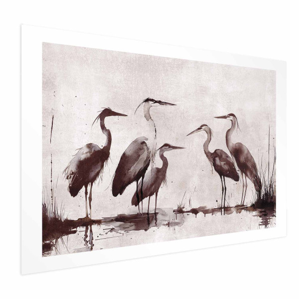 Plakat Malowane czaple 42x29,7 cm 578936