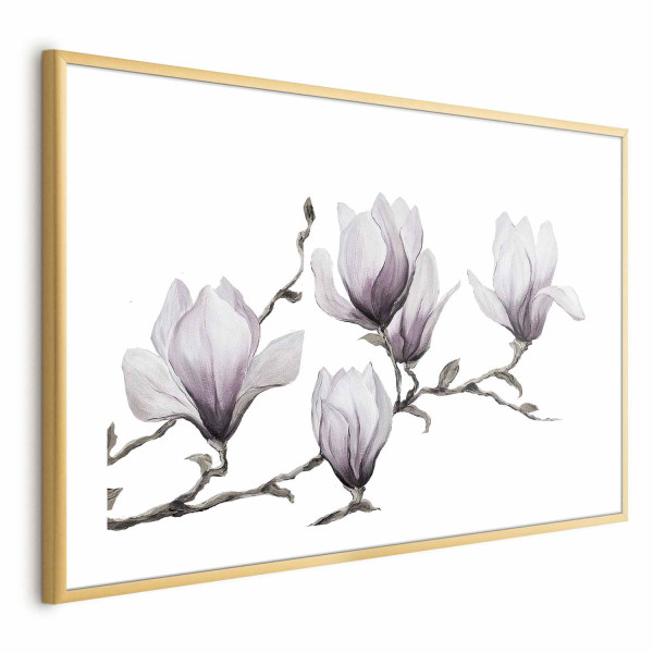 Plakat Malowane magnolie 42x29,7 cm 591433