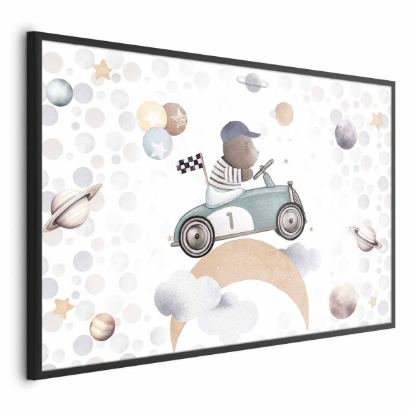 Plakat Miś w wyścigówce 60x40 cm 586417