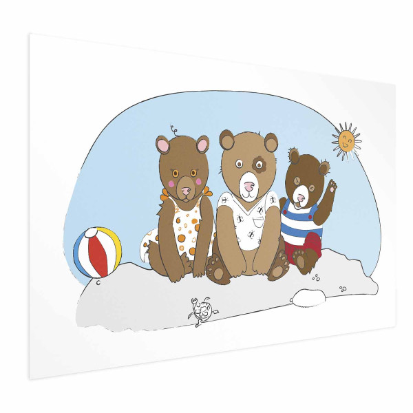 Plakat Misie na plaży 30x21 cm 583985