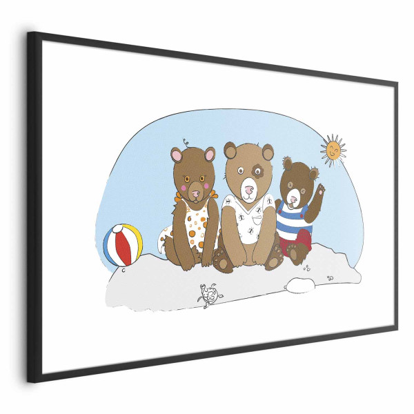 Plakat Misie na plaży 42x29,7 cm 577112