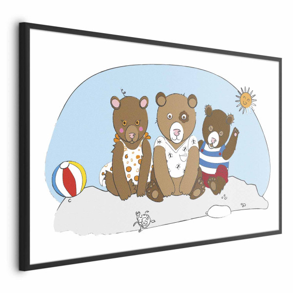 Plakat Misie na plaży 60x40 cm 581913