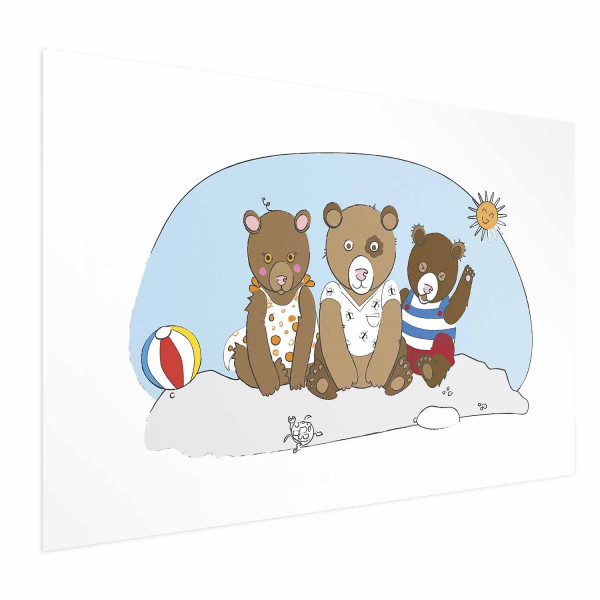 Plakat Misie na plaży 90x60 cm 580092