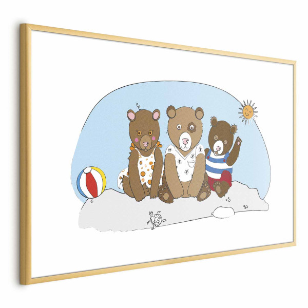 Plakat Misie na plaży 90x60 cm 581198
