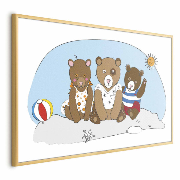 Plakat Misie na plaży 90x60 cm 577022