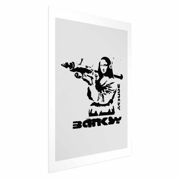 Plakat Mona Lisa z bazuką 21x30 cm 578394