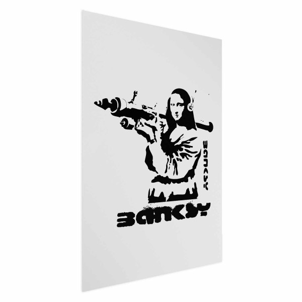 Plakat Mona Lisa z bazuką 21x30 cm 584918