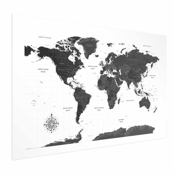 Plakat Monochromatyczna mapa 90x60 cm 584601