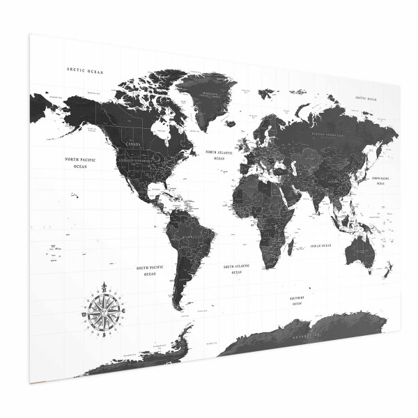 Plakat Monochromatyczna mapa 90x60 cm 587049
