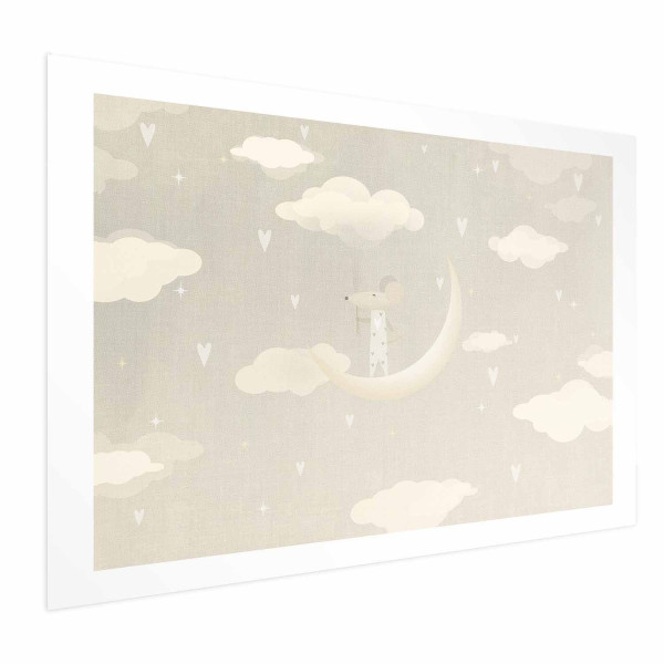 Plakat Myszka na księżycu 30x21 cm 587735