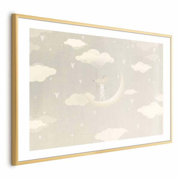 Plakat Myszka na księżycu 30x21 cm 590865