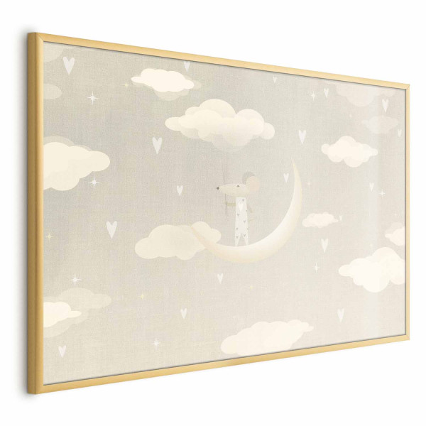 Plakat Myszka na księżycu 30x21 cm 581925