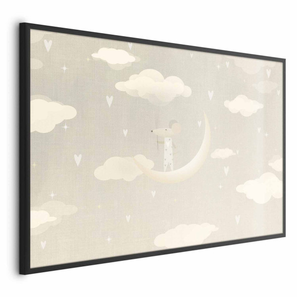 Plakat Myszka na księżycu 42x29,7 cm 583898