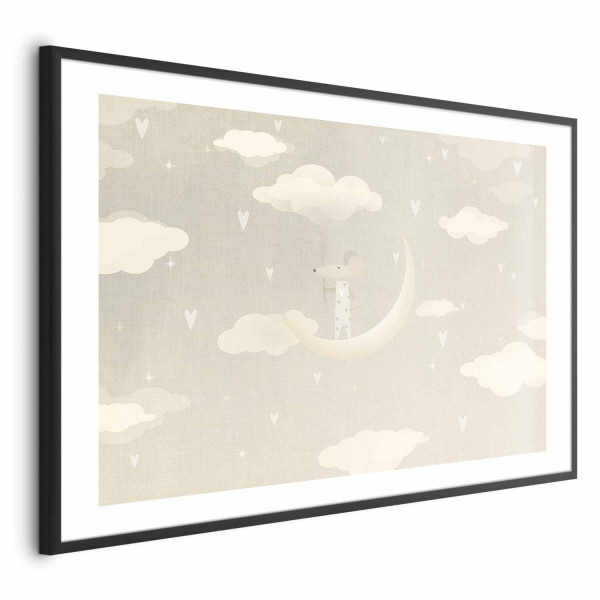 Plakat Myszka na księżycu 90x60 cm 588449