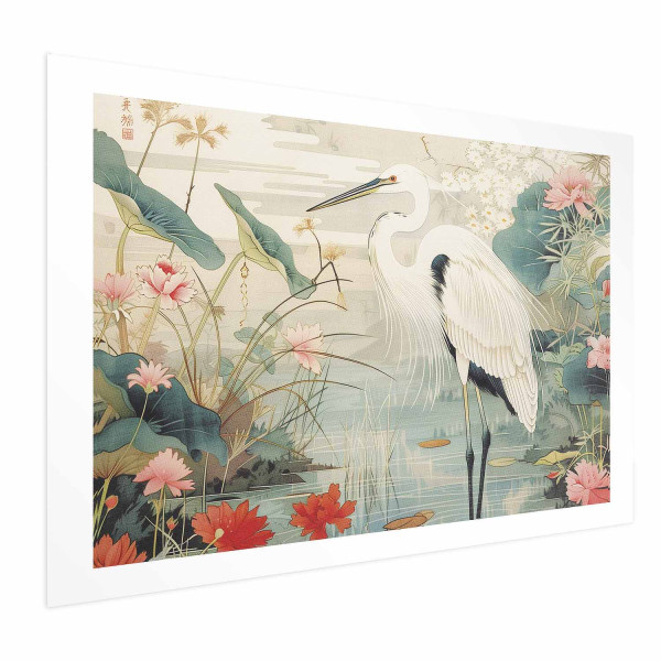 Plakat Nad azjatyckim stawem 60x40 cm 578878
