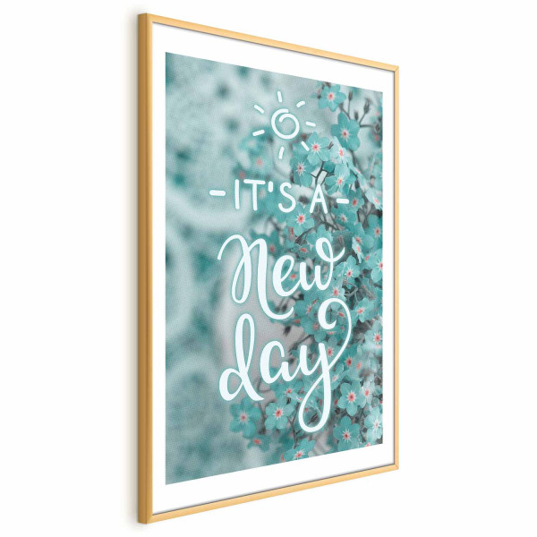 Plakat New day 21x30 cm 579503