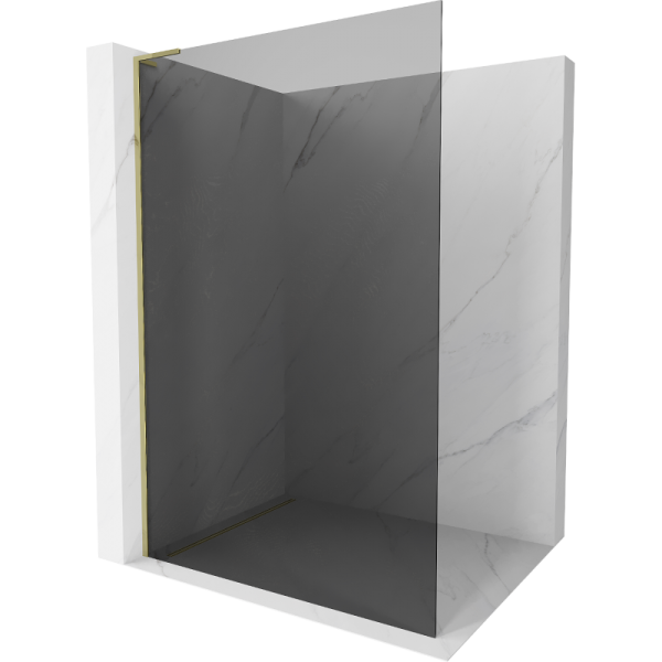 Ścianka prysznicowa Walk-in Mexen Kioto L 120 x 200 cm, grafit, złota 503217