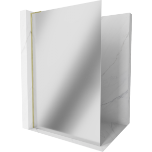 Ścianka prysznicowa Walk-in Mexen Kioto L 120 x 200 cm, lustro, złota 505578