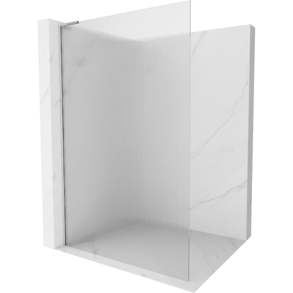 Ścianka prysznicowa Walk-in Mexen Kioto L 120 x 200 cm, prążki, chrom 501789