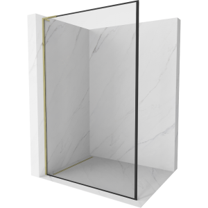 Ścianka prysznicowa Walk-in Mexen Kioto L 60 x 200 cm, czarny wzór, złota 498736 Ścianka prysznicowa Walk-in Mexen Kioto L 60 x 200 cm, czarny wzór, złota 498736