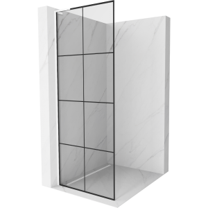 Ścianka prysznicowa Walk-in Mexen Kioto L 70 x 200 cm, czarny wzór, biała 505600 Ścianka prysznicowa Walk-in Mexen Kioto L 70 x 200 cm, czarny wzór, biała 505600