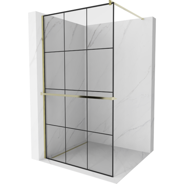 Ścianka prysznicowa z półką Walk-in Mexen Kioto+ 100 x 200 cm 498502