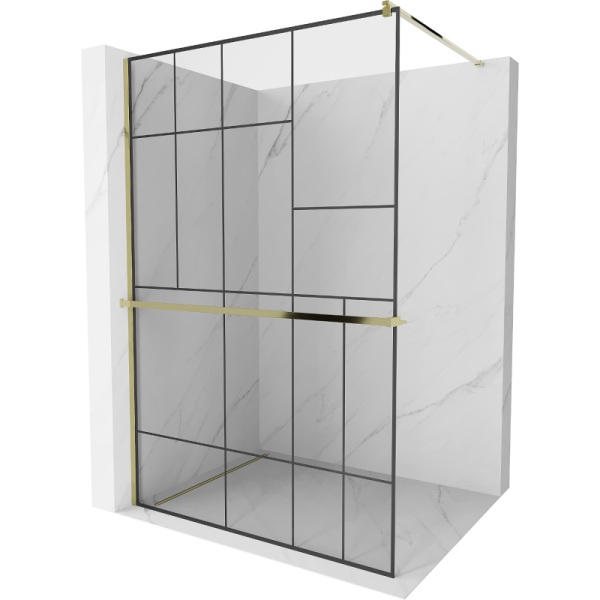 Ścianka prysznicowa z półką Walk-in Mexen Kioto+ 100 x 200 cm 501171