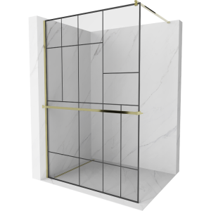 Ścianka prysznicowa z półką Walk-in Mexen Kioto+ 120 x 200 cm 500330