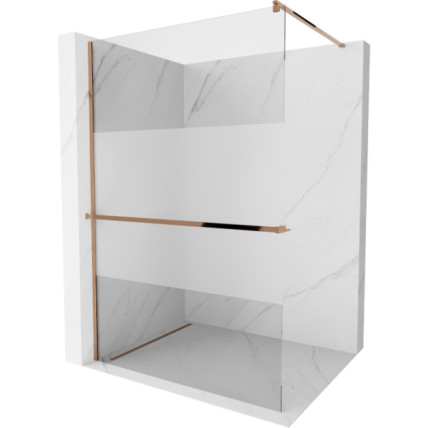 Ścianka prysznicowa z półką Walk-in Mexen Kioto+ 120 x 200 cm 500823