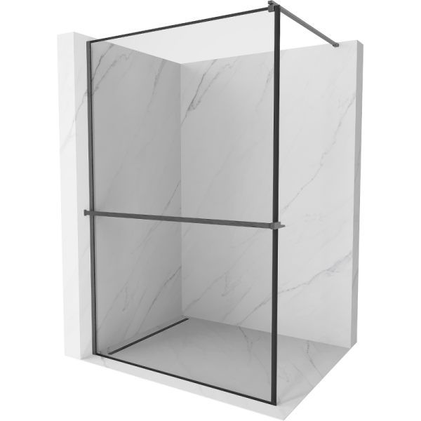 Ścianka prysznicowa z półką Walk-in Mexen Kioto+ 140 x 200 cm 499830