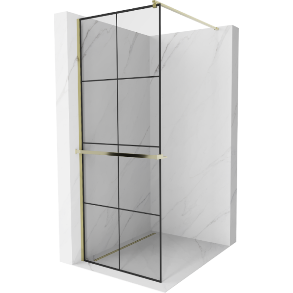 Ścianka prysznicowa z półką Walk-in Mexen Kioto+ 80 x 200 cm 505852