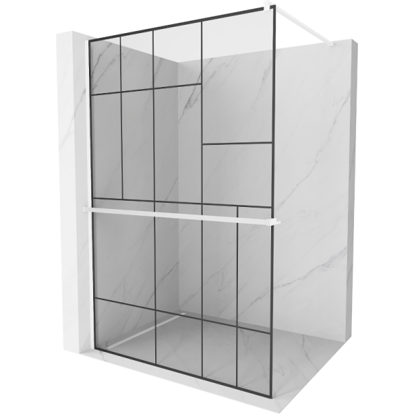 Ścianka prysznicowa z półką Walk-in Mexen Kioto+ 90 x 200 cm 505501